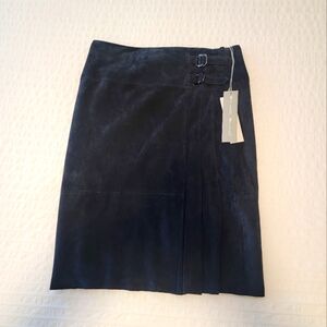 Worthwhile Skirt Size 4 Midnight Suede Kilt